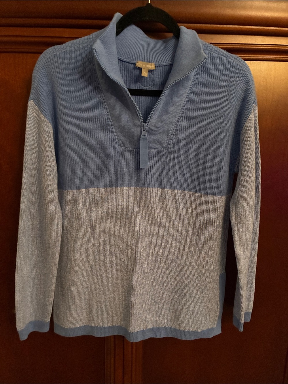 Light Blue Half-Zip womens Sweater by St. John's Bay